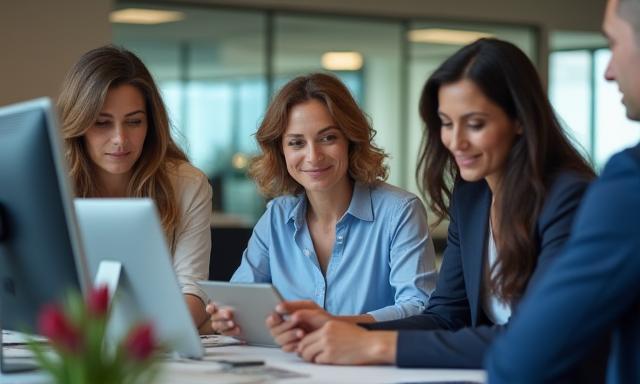Equipa da Lusohotel Systems no escritório de Lisboa